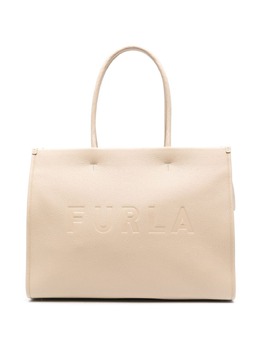 Furla: Бежевая сумка-шоппер  Opportunity