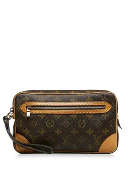 Louis Vuitton Pre-Owned: Коричневый клатч