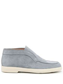 Santoni: Голубые ботинки 