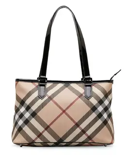 Burberry Pre-Owned: Бежевая сумка-шоппер