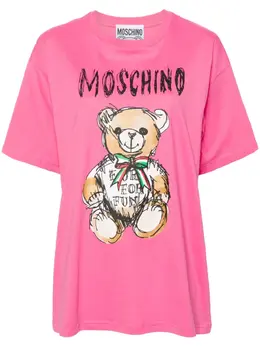 Moschino: Футболка  Teddy Bear с принтом