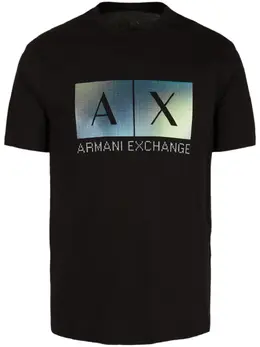 Armani Exchange: Футболка с принтом 