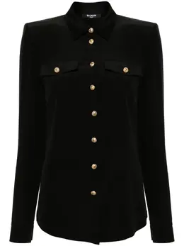 Balmain: Шёлковая рубашка 