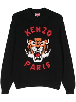 Kenzo: Хлопковый свитер  Tiger