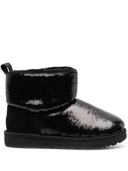 UGG: Чёрные ботинки  Classic Mini