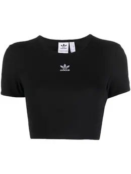 adidas: Чёрный топ  Essentials