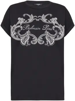 Balmain: Футболка с принтом 