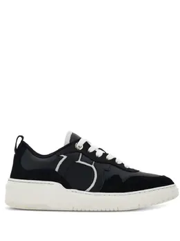 Ferragamo: Чёрные кроссовки  Gancini
