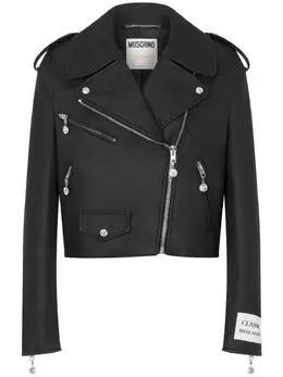 Moschino: Кожаная куртка  Biker Jacket