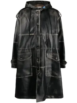 Maison Mihara Yasuhiro: Кожаное пальто 