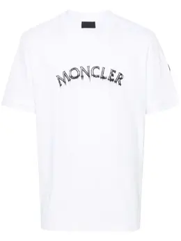 Moncler: Футболка с принтом 