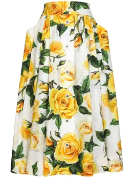 Dolce & Gabbana: Юбка  Rose с принтом
