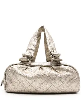 CHANEL Pre-Owned: Серебристая сумка-шоппер 
