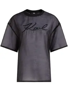 Karl Lagerfeld: Чёрная футболка  Signature