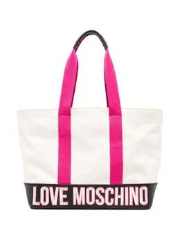 Love Moschino: Белая сумка-шоппер 