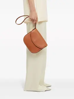 Jil Sander: Коричневая сумка через плечо 