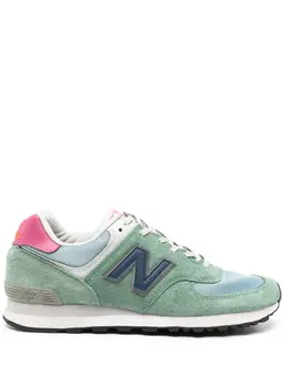 New Balance: Зелёные кроссовки  576