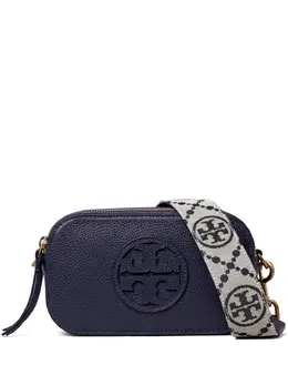 Tory Burch: Синяя сумка через плечо  Mini Miller