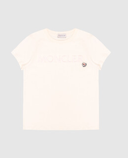 Moncler ENFANT: Футболка с вышивкой 