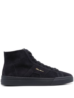 Santoni: Синие кроссовки 