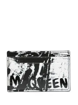 Alexander McQueen: Картхолдер  Graffiti с принтом