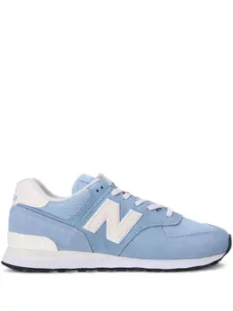 New Balance: Голубые кроссовки  574