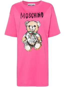 Moschino: Платье  Teddy Bear с принтом