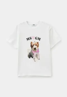 MSGM Kids: Белая футболка 