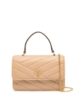 Tory Burch: Бежевая сумка  Kira Chevron