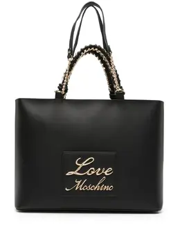 Love Moschino: Чёрная сумка-шоппер 