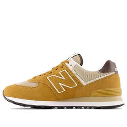 New Balance: Жёлтые кроссовки  574