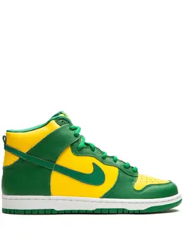 Nike: Жёлтые кроссовки  Dunk High