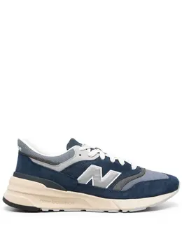 New Balance: Синие кроссовки 
