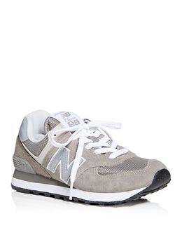 New Balance: Серые кеды 574