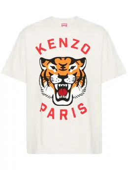 Kenzo: Хлопковая футболка  Tiger