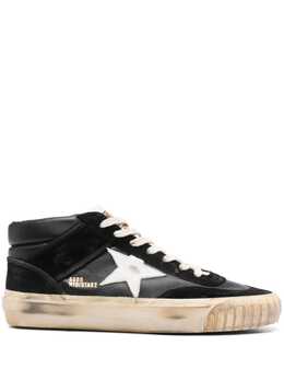 Golden Goose: Чёрные кроссовки  Mid Star