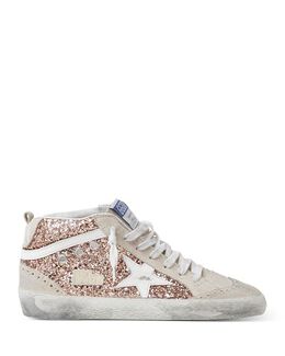 Golden Goose: Бежевые кроссовки  Mid Star