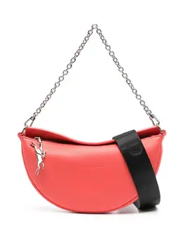 Longchamp: Серебристая сумка через плечо 
