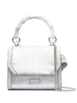 Lancel: Серебристая сумка 