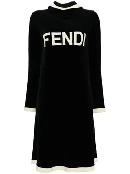 Fendi Pre-Owned: Бархатное платье