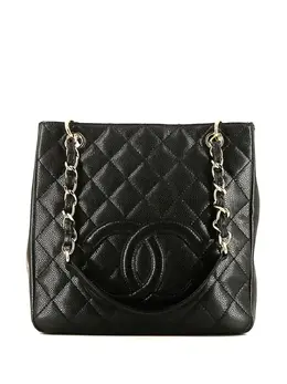 CHANEL Pre-Owned: Чёрная сумка-шоппер