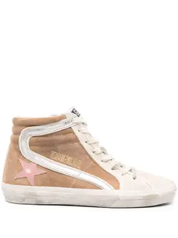 Golden Goose: Бежевые кроссовки  Slide