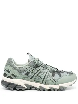 ASICS: Зелёные кроссовки  Gel