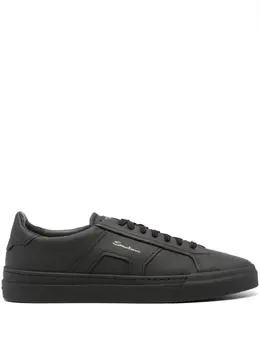 Santoni: Чёрные кроссовки 
