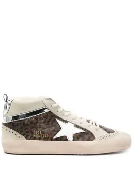 Golden Goose: Коричневые кроссовки  Mid Star