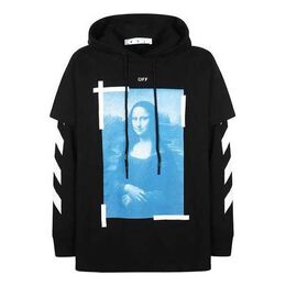 Off-White: Чёрная толстовка  Mona Lisa