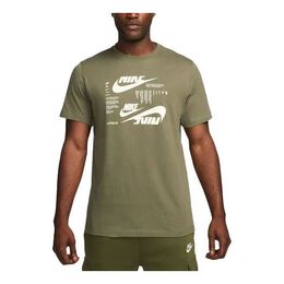 Nike: Зелёная футболка 
