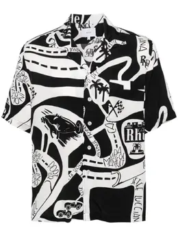 RHUDE: Шёлковая рубашка 
