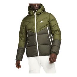 Nike: Зелёный пуховик  Sportswear