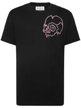 Philipp Plein: Хлопковая футболка Skull